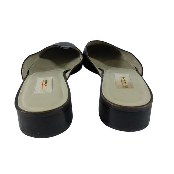 TALBOTS; BLACK GENUINE LEATHER SLIP-ON BRAZILIAN MADE FLATS, MULES! SZ 8B - Picture 9 of 11